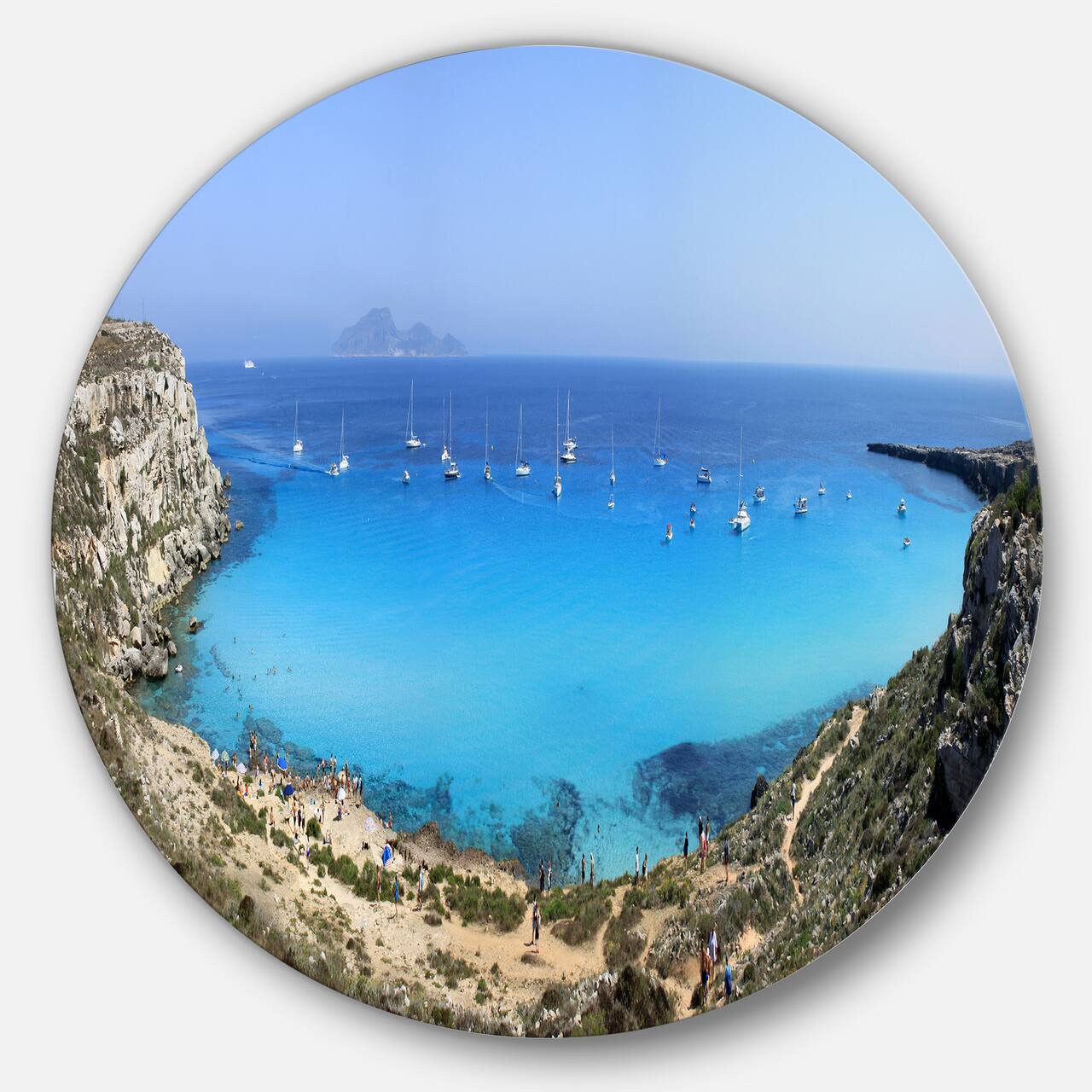 Designart - Cala Rossa Beach Sicily Italy' Seascape Metal Artwork